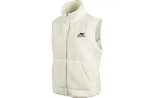 Skechers Vests Women's Marshmallow White/0074 Stand Collar Moderate Knitted Fabric