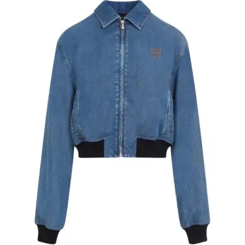 MIU MIU Zipped Denim Jacket