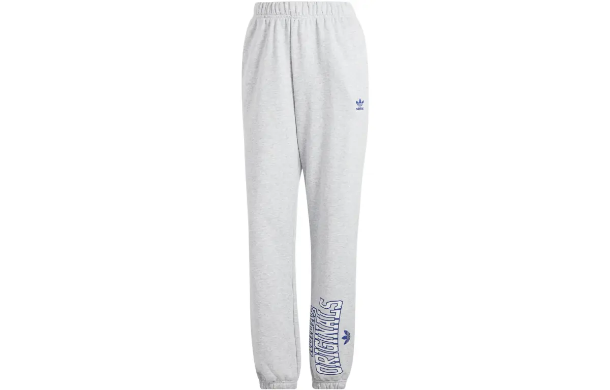 Adidas Originals Knitted Sweatpants Women's Light Gray Moderate Cuffed Pants