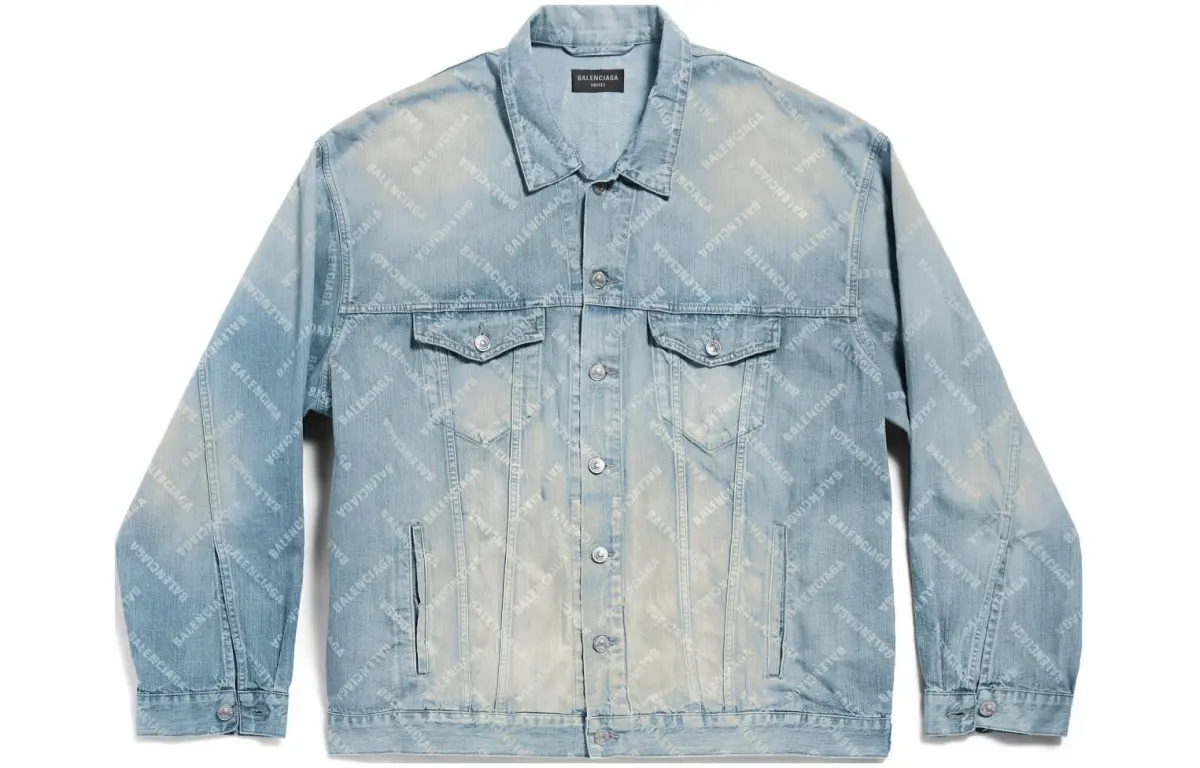 Balenciaga logo-print denim jacket