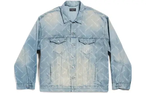 Balenciaga logo-print denim jacket