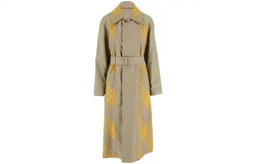 Burberry Checked Belted-Waist Reversible Trench Coat