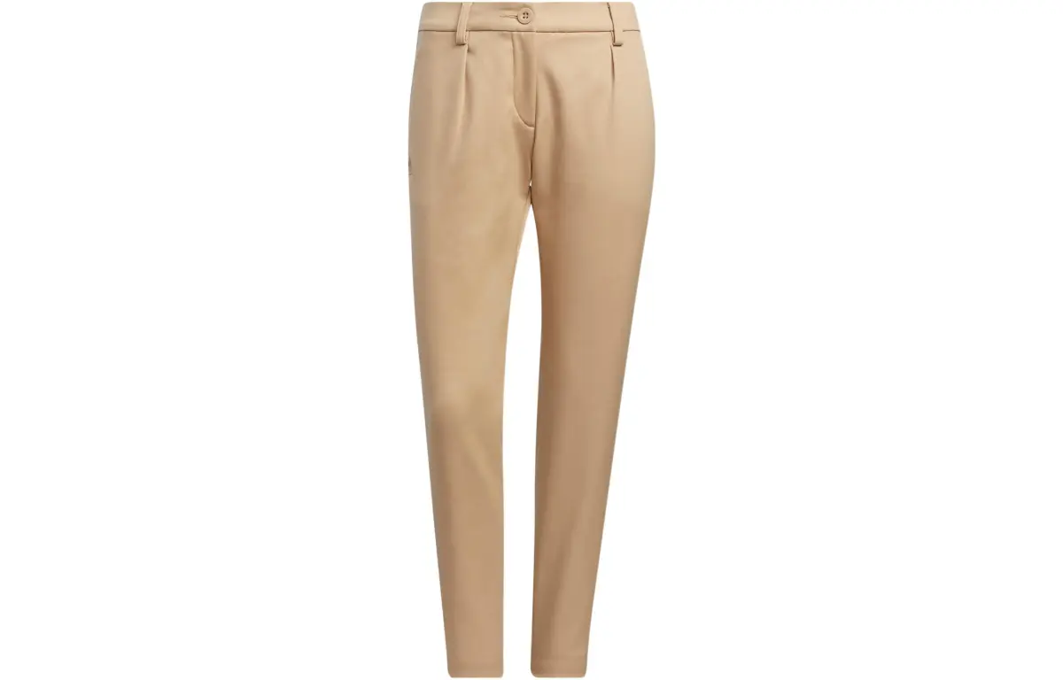 Adidas Knitted Sweatpants Women's Khaki Moderate Straight Fit Pants