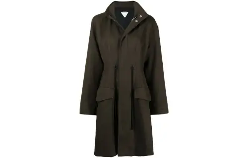 Bottega Veneta Parka Coats Women's Brown Hooded Moderate