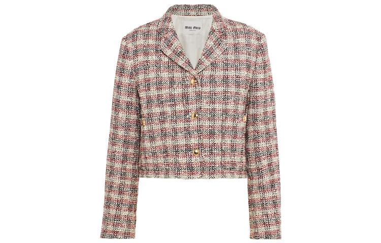 【Previous Season】checked single-breasted jacket