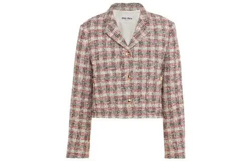 【Previous Season】checked single-breasted jacket