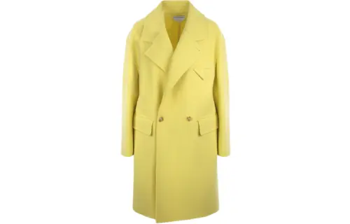 Bottega Veneta Velvet Jackets Women's Yellow Lapel Moderate