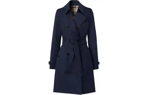Burberry NIGHT CREATURES Collection FW22 Trench Coat Women's Navy Blue
