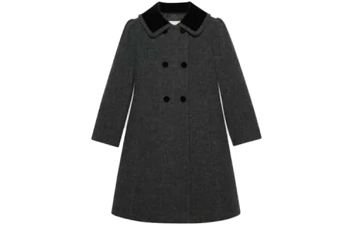 GUCCI Velvet feel Coat Women's Dark Gray