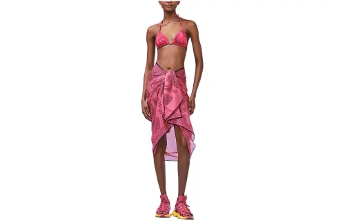 HERMES Cloaks Women's Rose Pink
