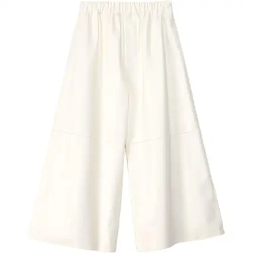 LOEWE Casual Pants Women's White Moderate Wide Leg Pants