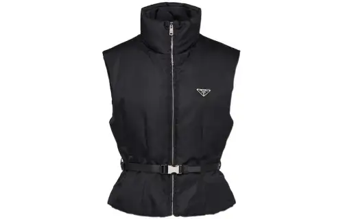 PRADA Vests Women's Black Moderate Other