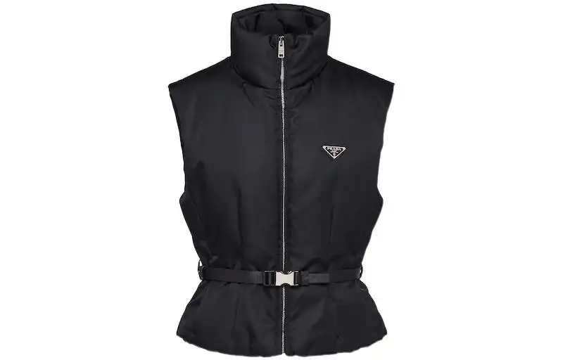 PRADA Vests Women's Black Moderate Other