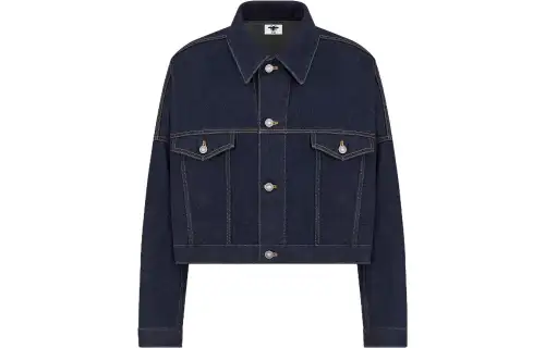 DIOR FW23 Denim Jacket Women's Denim Blue