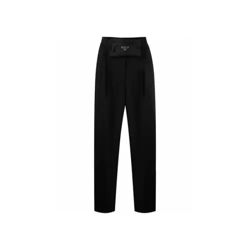PRADA Casual Pants Women's Black Moderate Straight Fit Pants