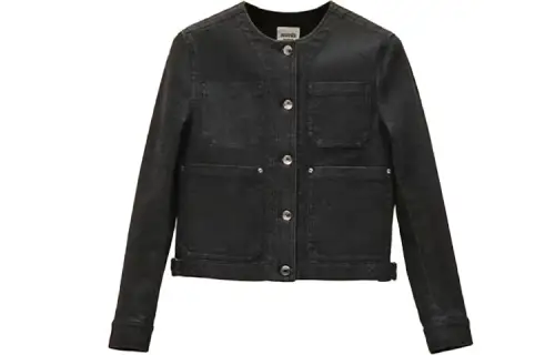 HERMES Denim Jacket Women's Black