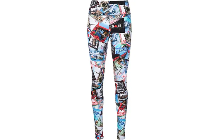 Balenciaga Allover Cities Leggings In Grey 'Multicolor'
