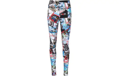 Balenciaga Allover Cities Leggings In Grey 'Multicolor'