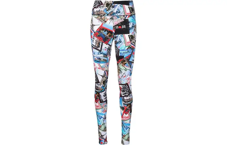 Balenciaga Allover Cities Leggings In Grey 'Multicolor'