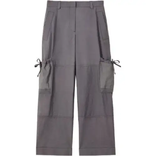 LOEWE Casual Pants Women's Gray Moderate Cargo Pants