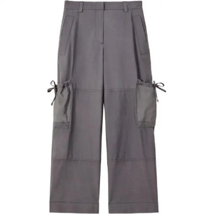 LOEWE Casual Pants Women's Gray Moderate Cargo Pants