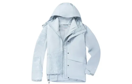 Columbia Outdoor Hiking Waterproof And Windproof Windbreaker Jacket Women's Light Blue