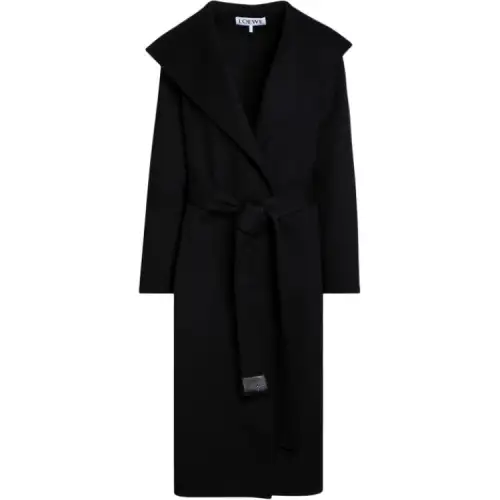 LOEWE Coats Women's Black Moderate Straight Fit