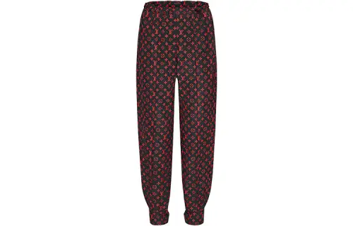 LOUIS VUITTON Knitted Sweatpants Women's Red