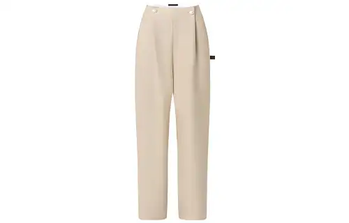 LOUIS VUITTON New Quarterly Products Of LV Casual Pants Women's Linen Moderate Straight Fit Pants