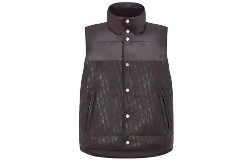 DIOR Quarterly New Products Vests Women's Black Stand Collar Moderate Other