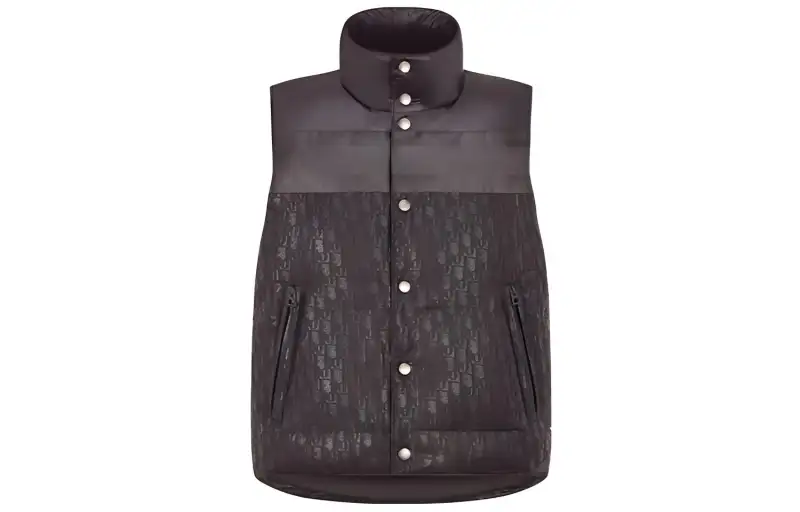 DIOR Quarterly New Products Vests Women's Black Stand Collar Moderate Other