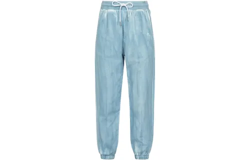 EVISU Knitted Sweatpants Women's Blue Moderate Cuffed Pants