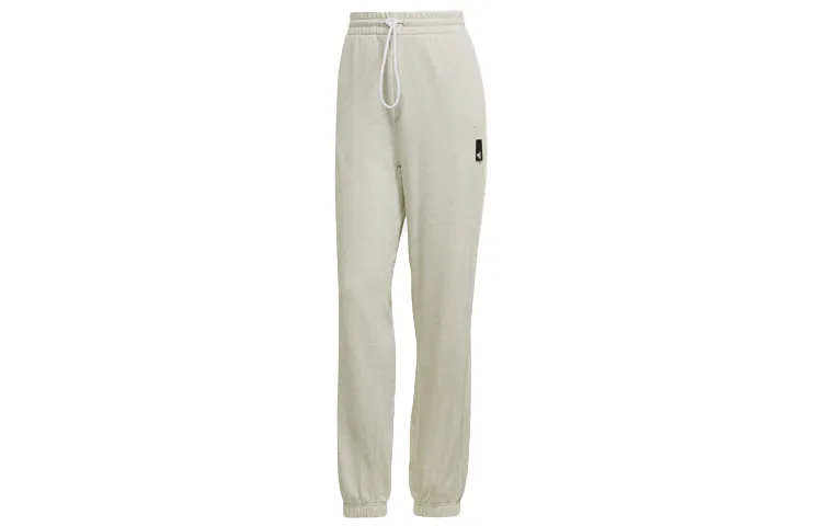 Adidas Knitted Sweatpants Women's Light Gray Moderate Cuffed Pants