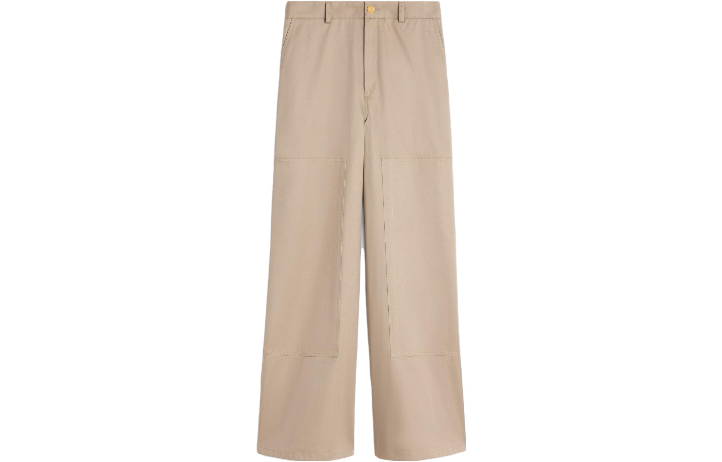 CELINE Cargo Pants Women's Khaki Moderate Cargo Pants