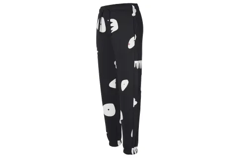 Jordan Knitted Sweatpants Women's Black Moderate Cuffed Pants