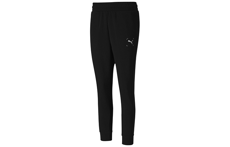 PUMA NU TILITY Knitted Sweatpants Women's Black Moderate Cuffed Pants