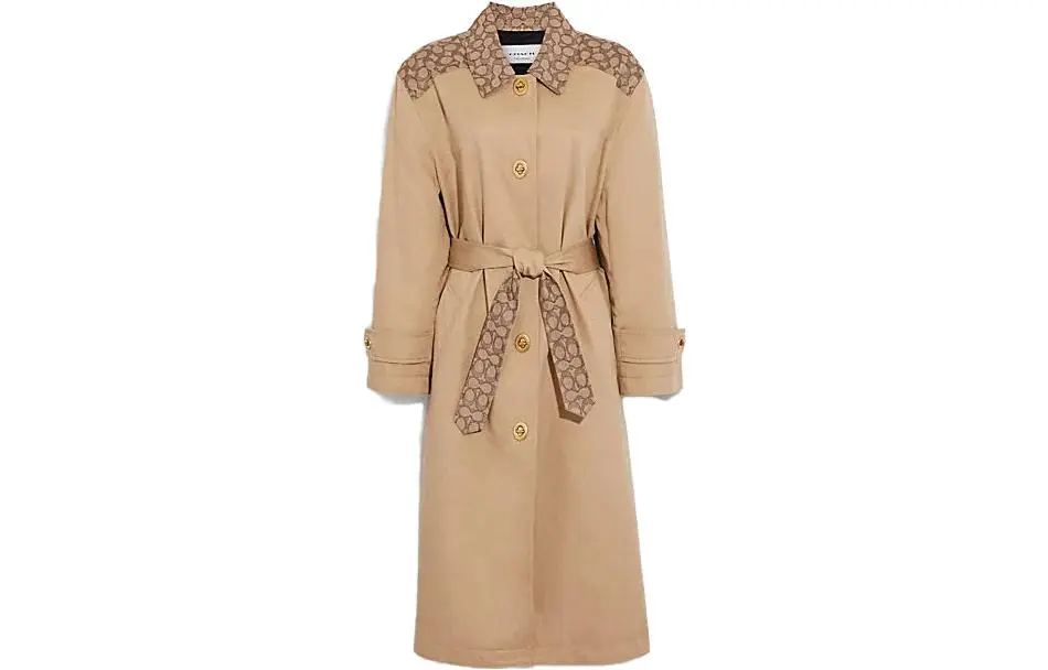 COACH FW23 Trench Coat Women's Khaki