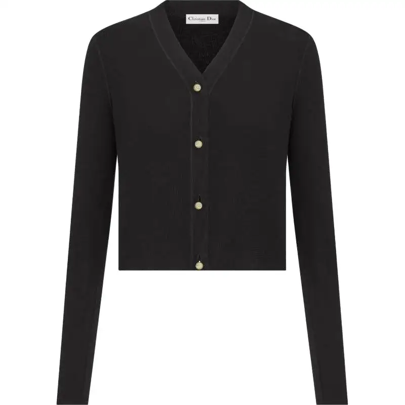 DIOR Knitwear Women's Black V Neck Moderate