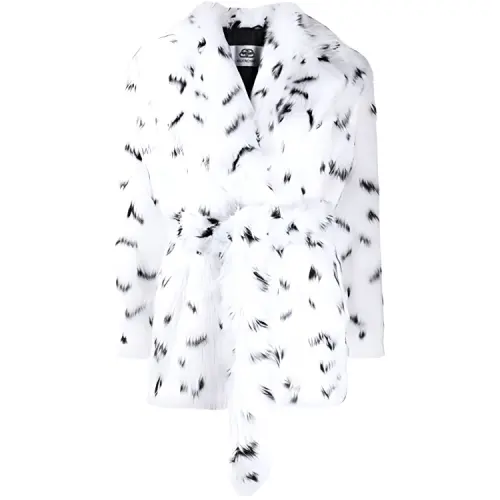 Balenciaga Velvet Jackets Women's White Lapel Moderate