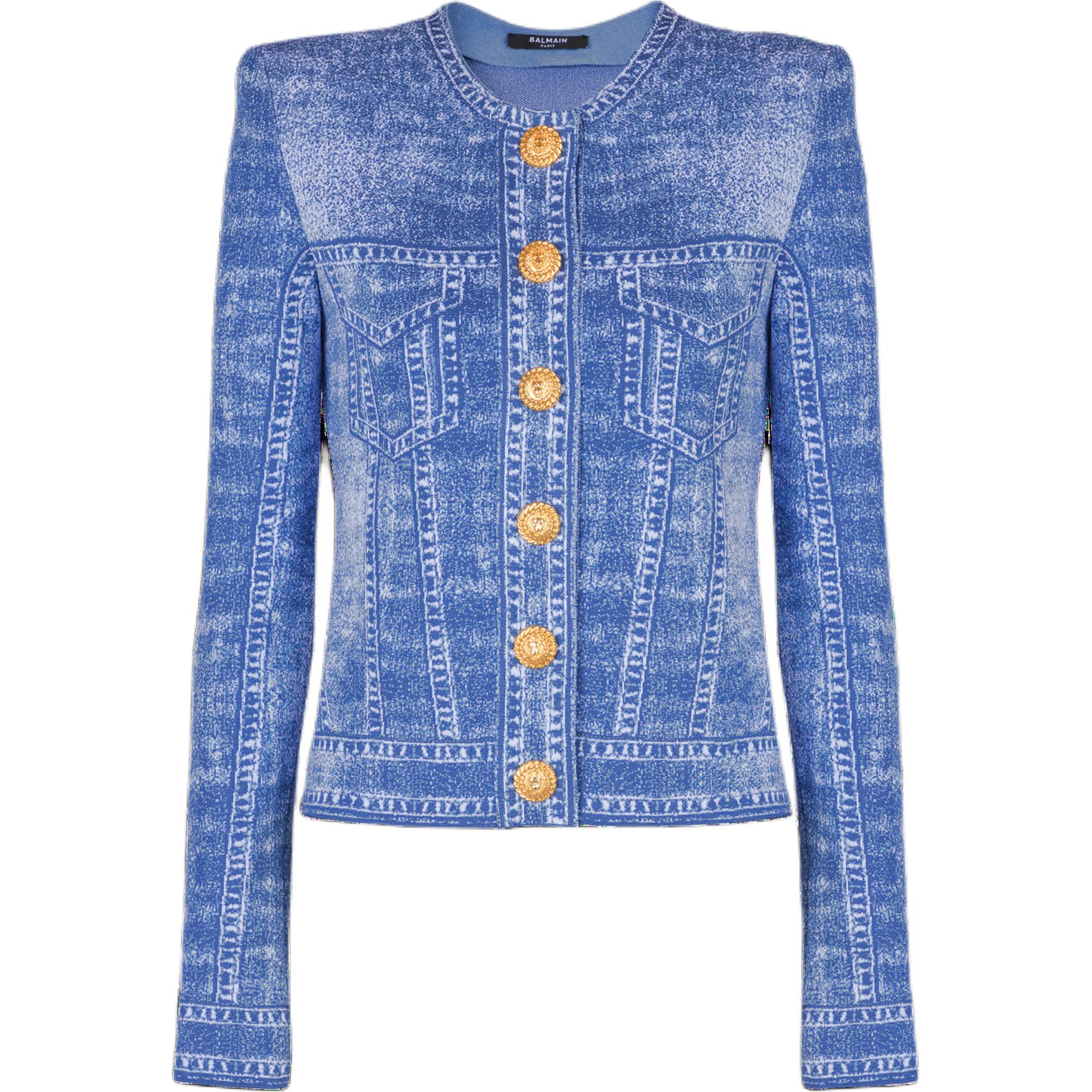 Женская куртка BALMAIN (синяя)