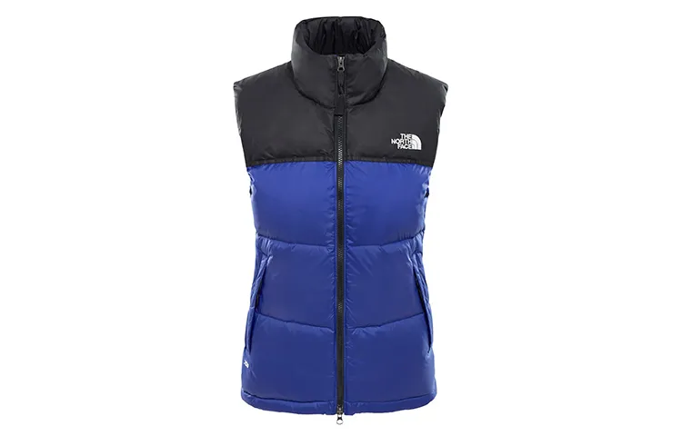 THE NORTH FACE Down Vests Women's Blue Stand Collar Moderate Other