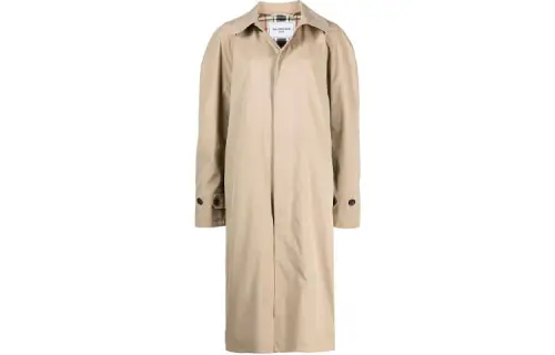 Balenciaga Trench Coats Women's Khaki Lapel Moderate