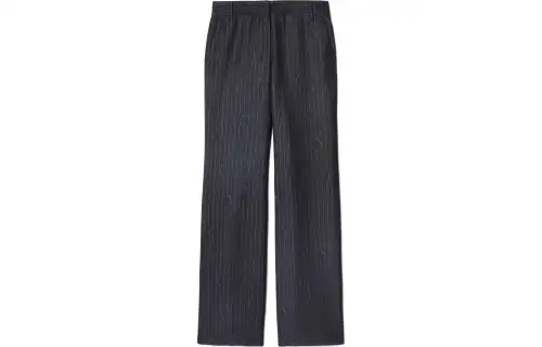 OFF-WHITE pinstripe-pattern virgin wool-blend trousers