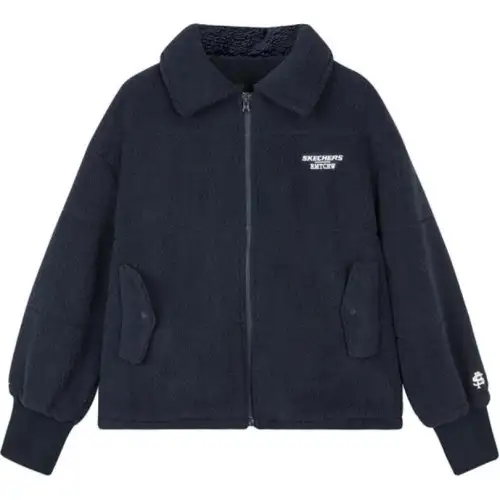 Skechers Romantic Crown Puffer Jacket Women's Navy Blue
