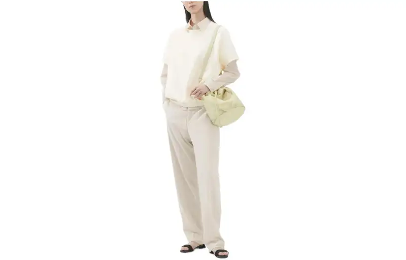 UNIQLO Casual Pants Women's Light Beige Moderate Straight Fit Pants