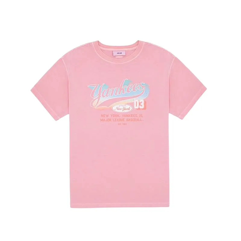 MLB New York Yankees T Shirt Women's Light Peach Red