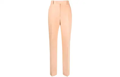 Bottega Veneta Casual Pants Women's Orange Moderate Straight Fit Pants