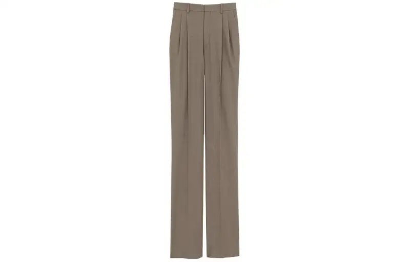 SAINT LAURENT High Waist Straight Leg Pants