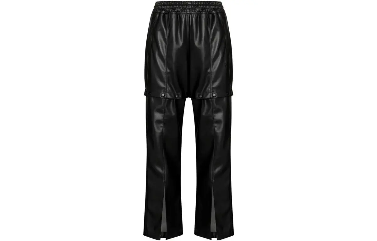 Adidas Knitted Sweatpants Women's Black Moderate Straight Fit Pants