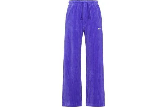 Nike Knitted Sweatpants Women's Purple Moderate Wide Leg Pants